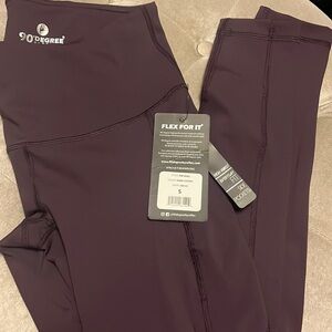 90 degree by Reflex pocket leggings, dark Cherry color, small, new